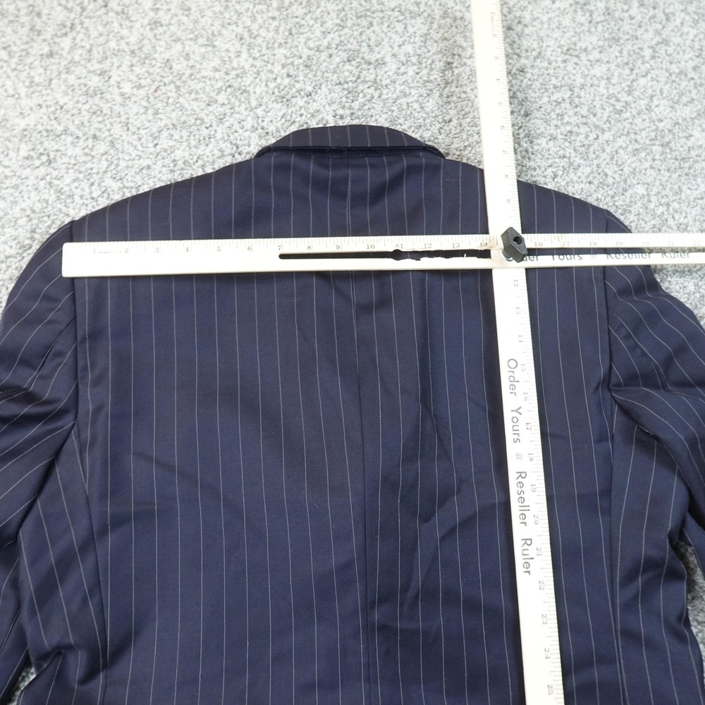 Donald J Trump Blazer Mens 40S Blue Pinstripe Wool Button Sport Coat Suit Jacket - Picture 12 of 14